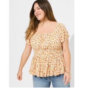 TORRID NWT Washable Crinkle Gauze Cris Cross Back Top